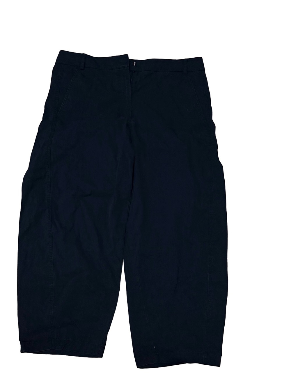 Abercrombie & Fitch Navy Wide-Leg Chinos